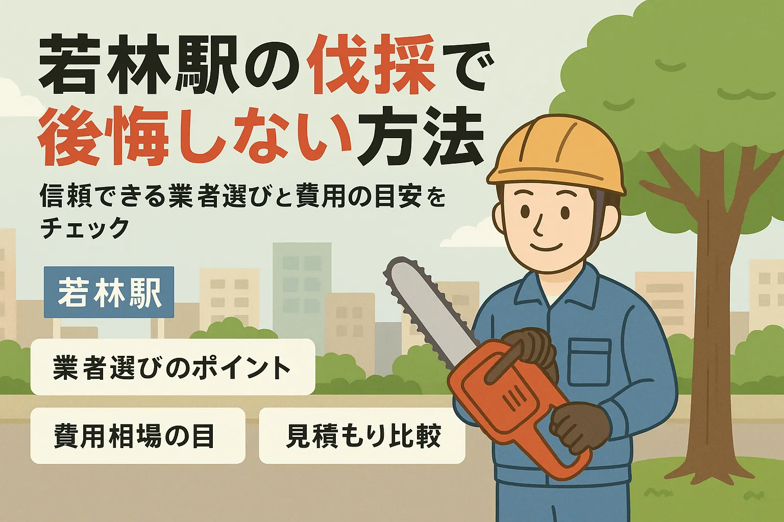 若林駅周辺における伐採で後悔しない方法とは？業者選びなど解説